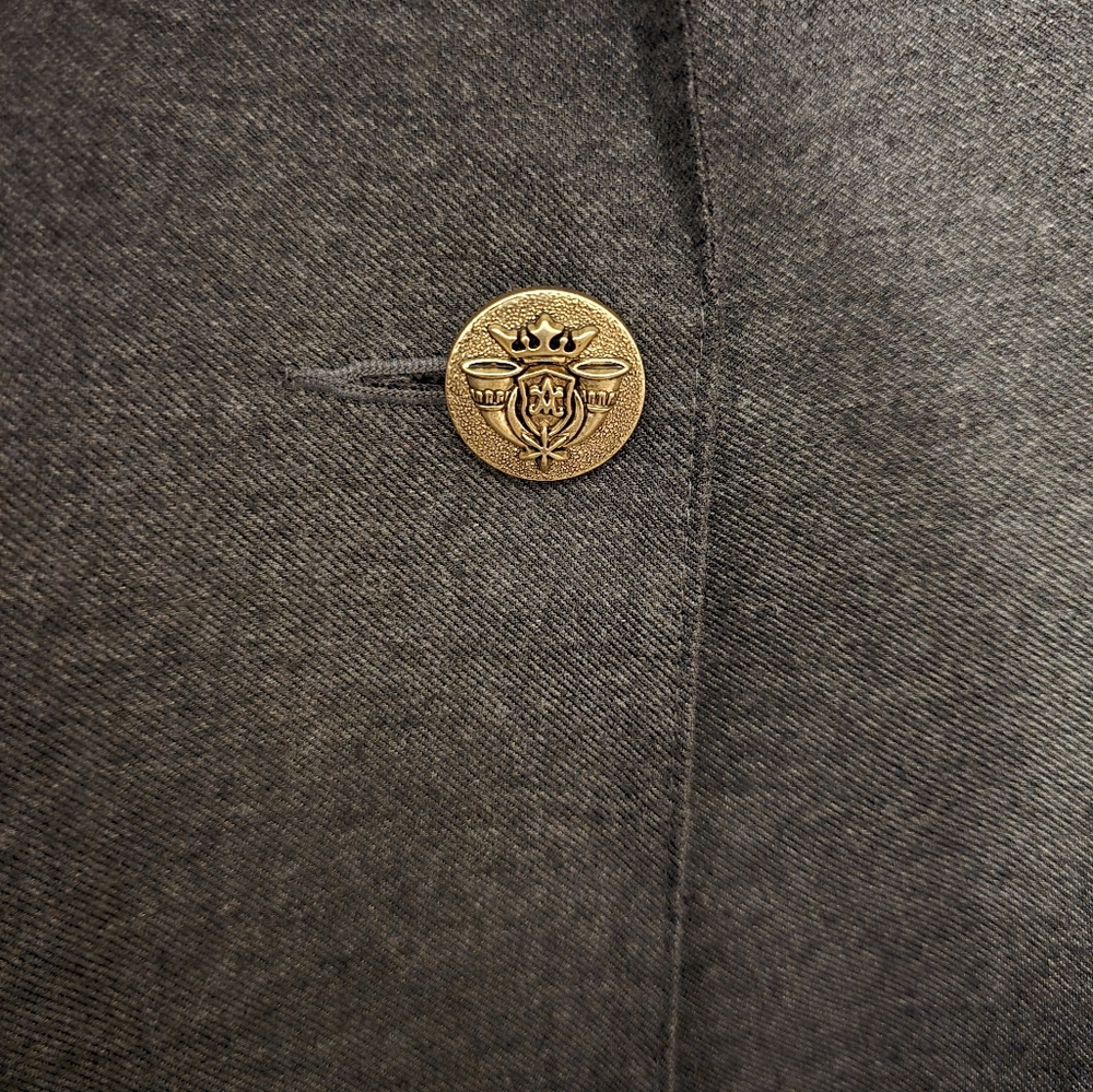 Vintage 90's Gray Blazer with Notched Lapels - Picture 5 of 8